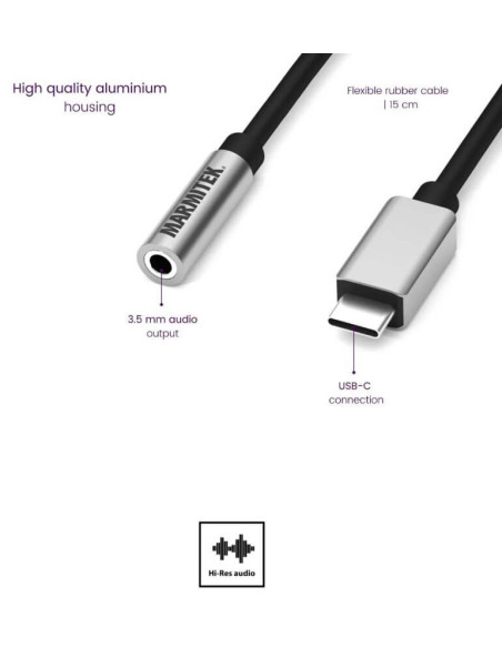 08374,Adaptor Marmitek USB C la Audio, 08374