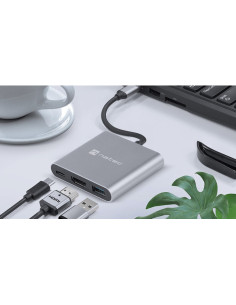 NMP-1607,USB-C Multiport adapter Natec, USB 3.0 HUB/ HDMI 4K/ USB-C PD, Fowler Mini 2