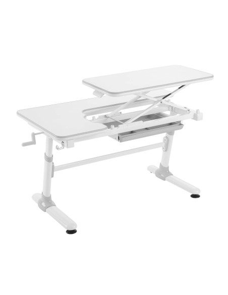 E505-GREY,Birou IT ergonomic Sit-Stand (sezut-in picioare), E505, Gri-Protecție Pardosea CADOU!