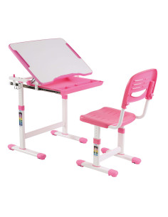 B201-PINK,Set birou si scaun copii ergonomic reglabil in inaltime ErgoK SOL Roz-Protecție Pardosea CADOU!