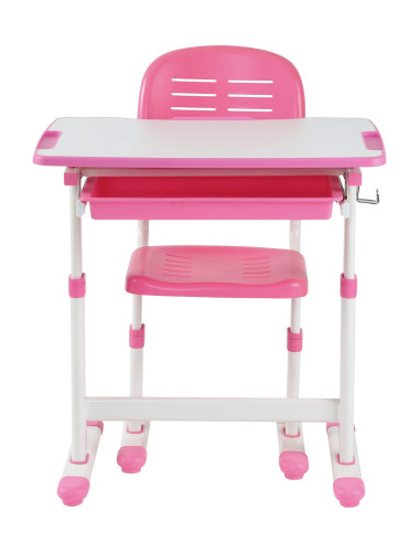 B201-PINK,Set birou si scaun copii ergonomic reglabil in inaltime ErgoK SOL Roz-Protecție Pardosea CADOU!