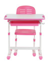 B201-PINK,Set birou si scaun copii ergonomic reglabil in inaltime ErgoK SOL Roz-Protecție Pardosea CADOU!
