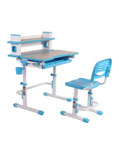 C401- Albastru,Set birou și scaun copii ergonomic reglabil în înălțime ErgoK ARIN Albastru