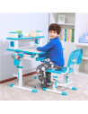 C401- Albastru,Set birou și scaun copii ergonomic reglabil în înălțime ErgoK ARIN Albastru