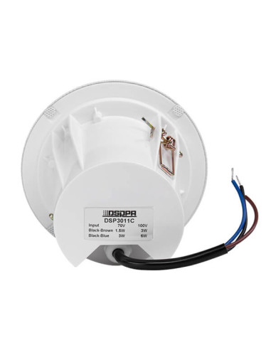 DSP3011C,Difuzor de tavan impermeabil fara rama, DSPPA DSP3011C, 3", 6W (cu transformator 100V)