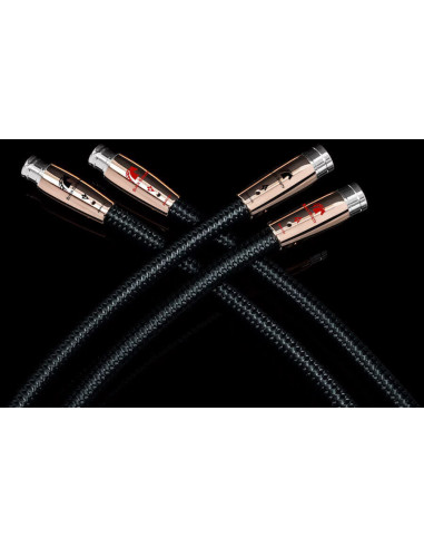 ICBBEAUTYXLR,Cablu audio 2XLR - 2XLR AudioQuest Black Beauty, 0.75m, Level 6 noise Dissipation with Graphene, Solid PSC+
