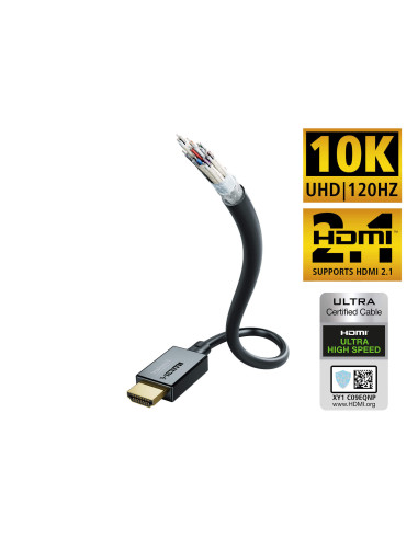 00324610,Cablu HDMI2.1, 8K/10K, Ultra High Speed, 1 m, 00324610, Inakustik