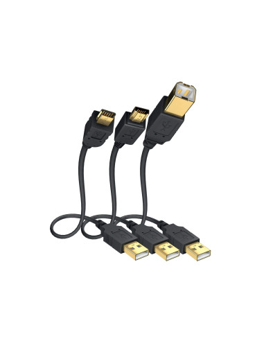 01070001,Cablu premium high speed USB2.0 A-B, 1m, Inakustik, 01070001