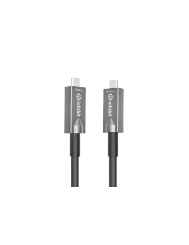 AOC-USB-CCDV-10,Cablu optic USB C 3.1 Gen2, Type C to C, Infobit iFiber AOC-USB-CCDV-10, Data + Video + PD, 10 Gbps, 10m