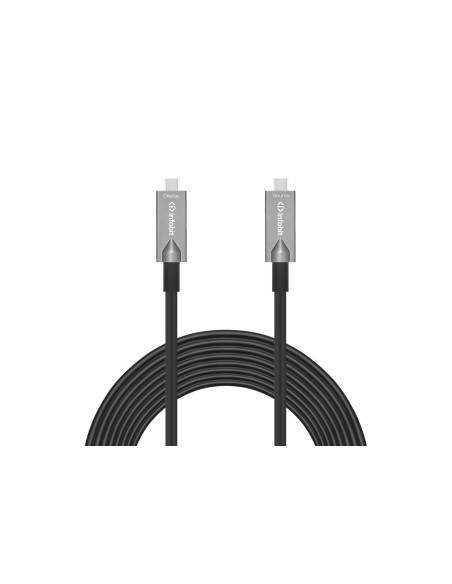 AOC-USB-CCDV-10,Cablu optic USB C 3.1 Gen2, Type C to C, Infobit iFiber AOC-USB-CCDV-10, Data + Video + PD, 10 Gbps, 10m