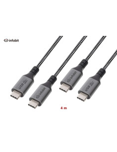 iCable-U4-CC2040,Cablu USB4 type C to C, Infobit iCable-U4-CC2040, 20Gbps, E-Marker, 4m