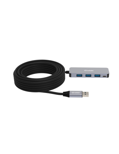 iCable-USB-ACC-H14,Cablu Hub 4 USB 3.2 5GBPS, Infobit iCable-USB-ACC-H14, 5Gbps, 10 m