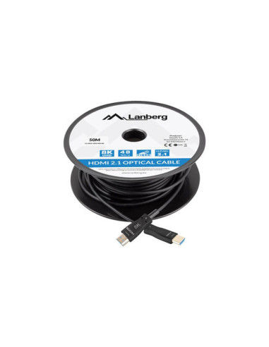 CA-HDMI-30FB-0200-BK,Cablu optic HDMI M/M V2.1, Lanberg, 20m