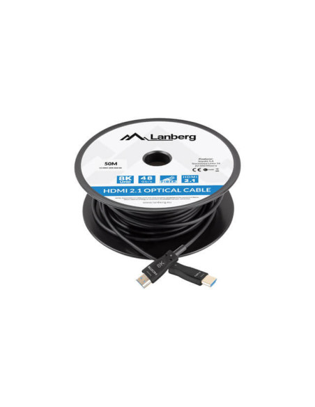 CA-HDMI-30FB-0200-BK,Cablu optic HDMI M/M V2.1, Lanberg, 20m