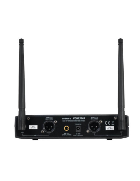 SONAIR-2MP,Microfon de mana + lavaliera Wireless Fonestar SONAIR-2MP