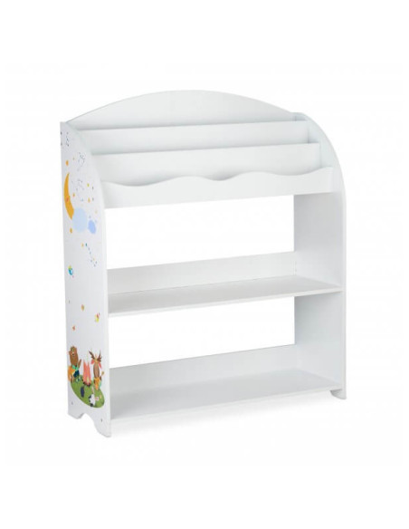 JWTR-3170 Kiddy,Organizator jucării cu 3 rafturi pentru cărți și 4 cutii de depozitare ErgoK Kiddy