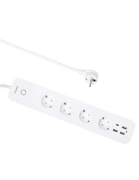 08622,Prelungitor smart Marmitek Power LI, 1x USB-C, 3x USB-A, 1x Quick Charge 3.0, lungime cablu 1.5m, alb