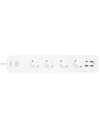 08622,Prelungitor smart Marmitek Power LI, 1x USB-C, 3x USB-A, 1x Quick Charge 3.0, lungime cablu 1.5m, alb