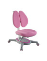 MC204-Roz,Scaun de studiu ergonomic pentru copii reglabil în înălțime și adâncime Ergok FRIDA, Roz – Scaun FIX pe roți
