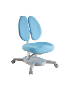 MC204-Albastru,Scaun de studiu ergonomic pentru copii reglabil în înălțime și adâncime Ergok FRIDA, Albastru – Scaun FIX pe roți