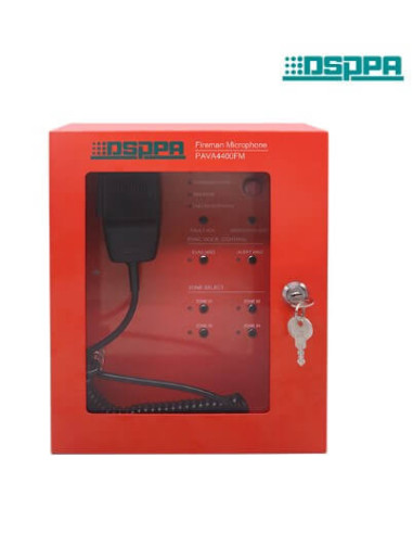 AUDM-DSP-PAVA4400,Microfon Pompier DSPPA PAVA4400, Certificare EN54