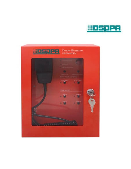 AUDM-DSP-PAVA4400,Microfon Pompier DSPPA PAVA4400, Certificare EN54