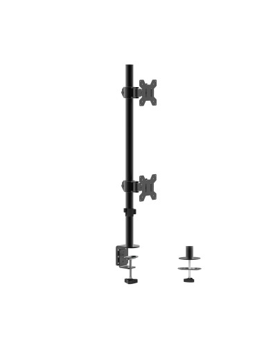 BM-UP02,Suport Monitor BlackMount UP02, 2 monitoare 10-27", cu menghina, max.8kg/monitor