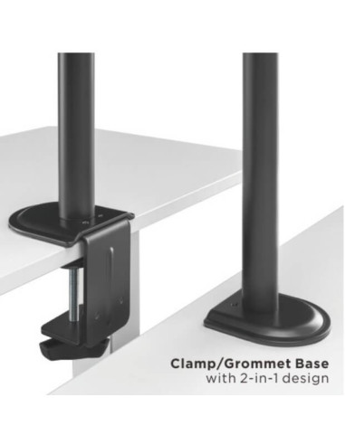 BM-MNT66-2,Suport 2 monitoare de masa cu brat flexibil, Blackmount MNT66-2, 17”-32”, max.9kg/ecran, negru