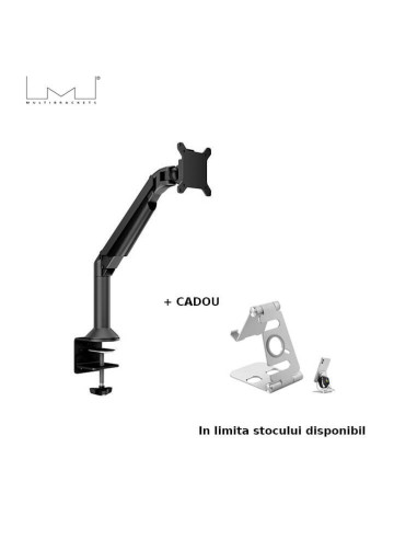 7350022739369,Suport Monitor/LCD/LED Gas Lift NEGRU Multibrackets MB-9369, 15 - 32", masa/perete, min. 2 - max. 10 kg