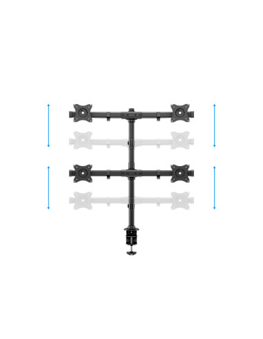 7350073733316,Suport 4 monitoare Multibrackets 3316, 15"-27", Negru