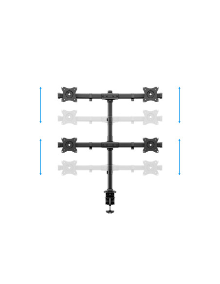 7350073733316,Suport 4 monitoare Multibrackets 3316, 15"-27", Negru