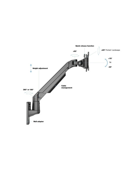 7350105210983,Suport Monitor LCD/LED Gas Lift Multibrackets 0983, 15" - 32", Min. 2 kg - Max. 10 kg, Negru