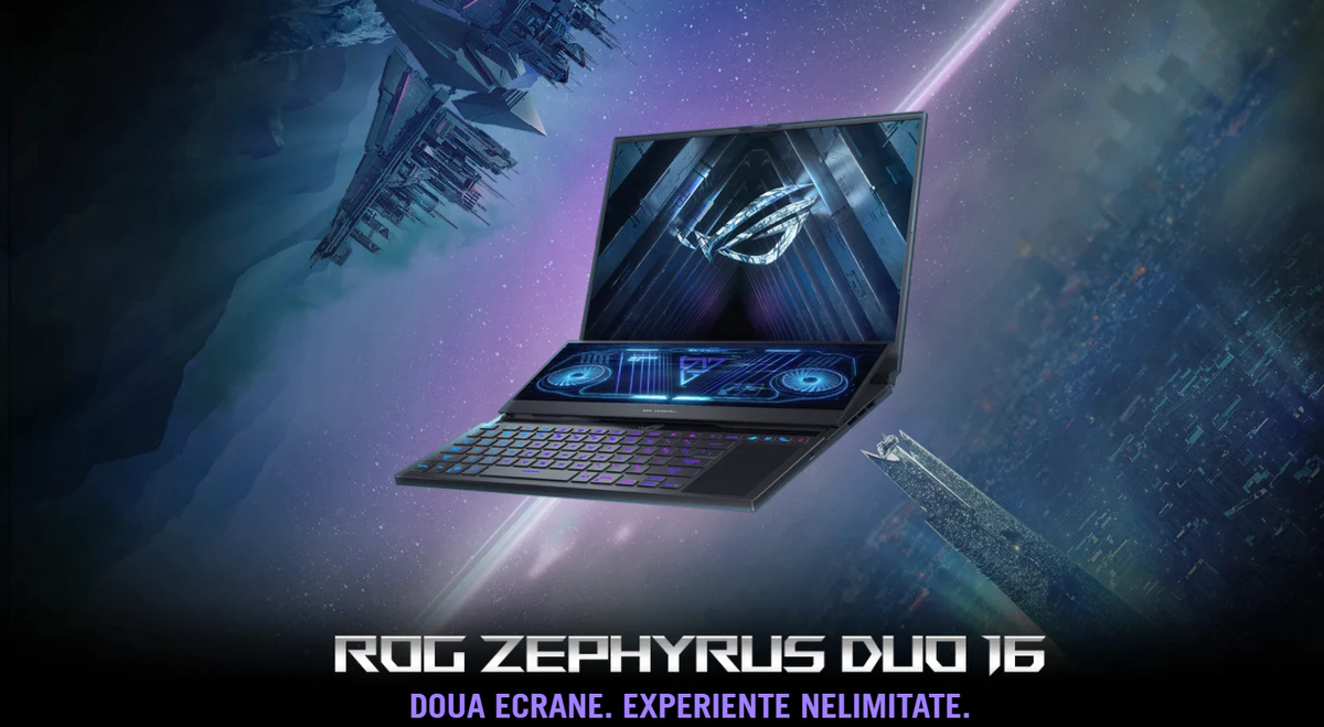 imagine laptop asus gaming rog zephyrus duo procesor amd