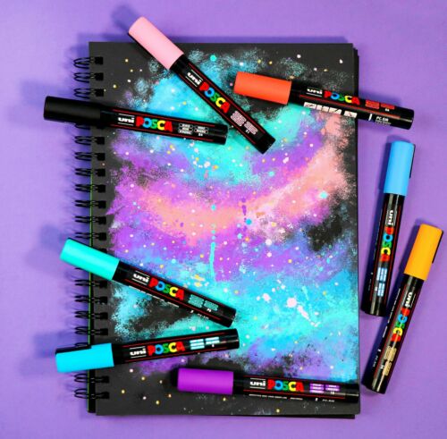 Uni-Ball POSCA PC-5M Paint Marker Art Pens - Nebula Set of 8 Pens in Gift  Box | eBay
