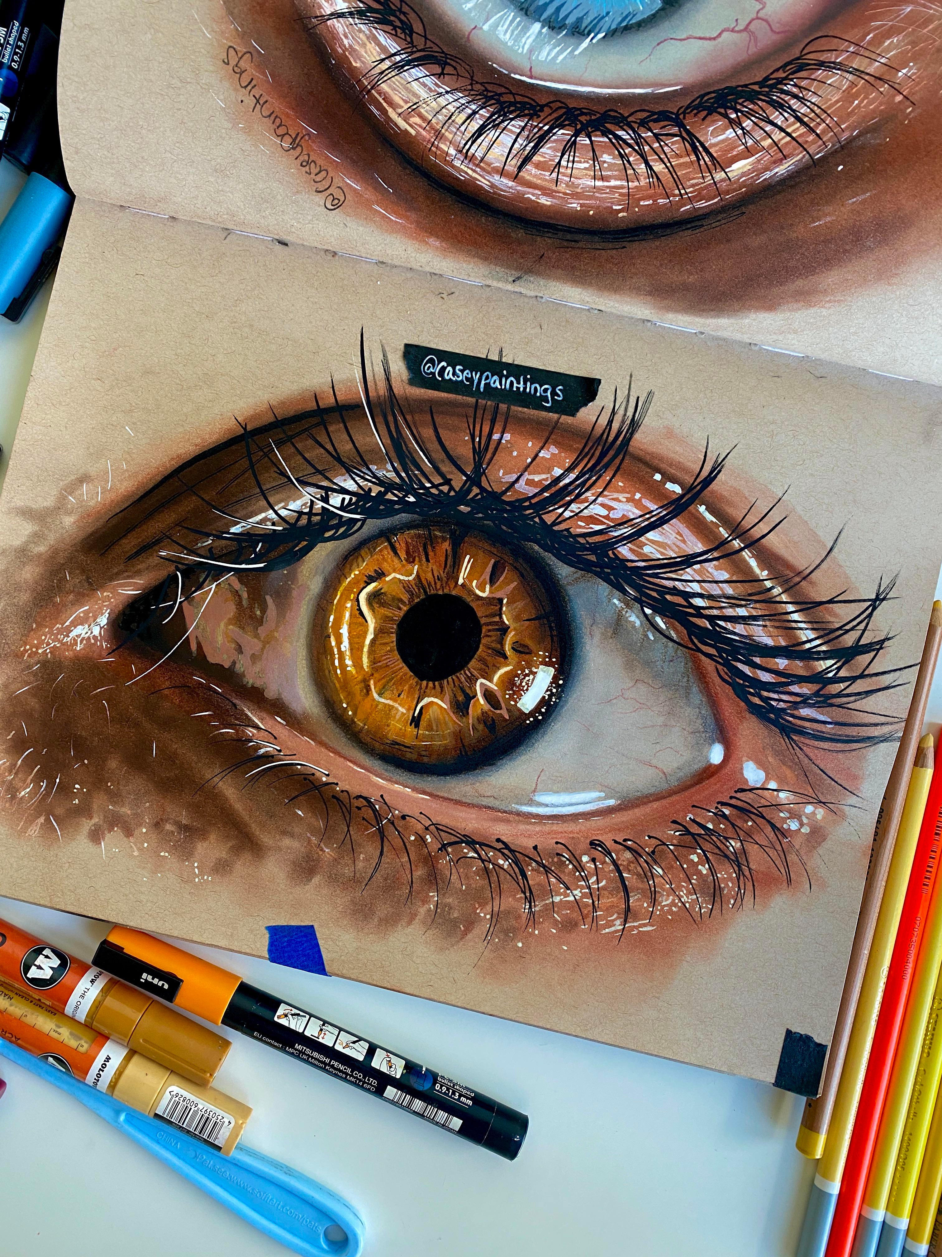 Realistic eye drawing : r/drawing