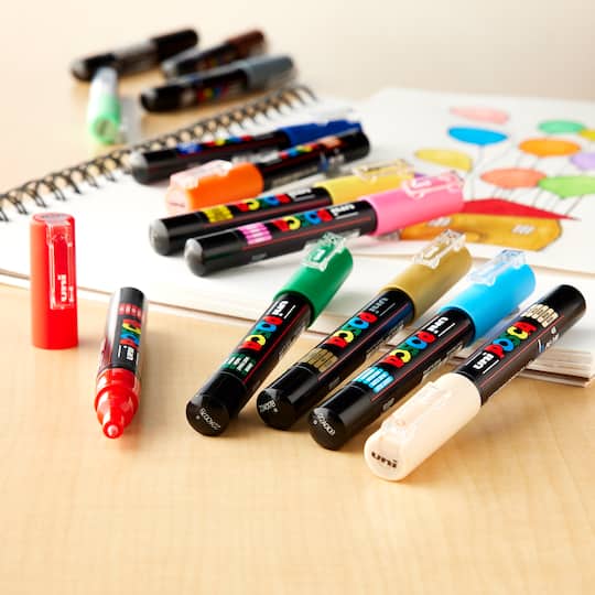 Uni Posca PC-1M 16 Color Extra Fine Tapered Tip Paint Marker Set | Michaels