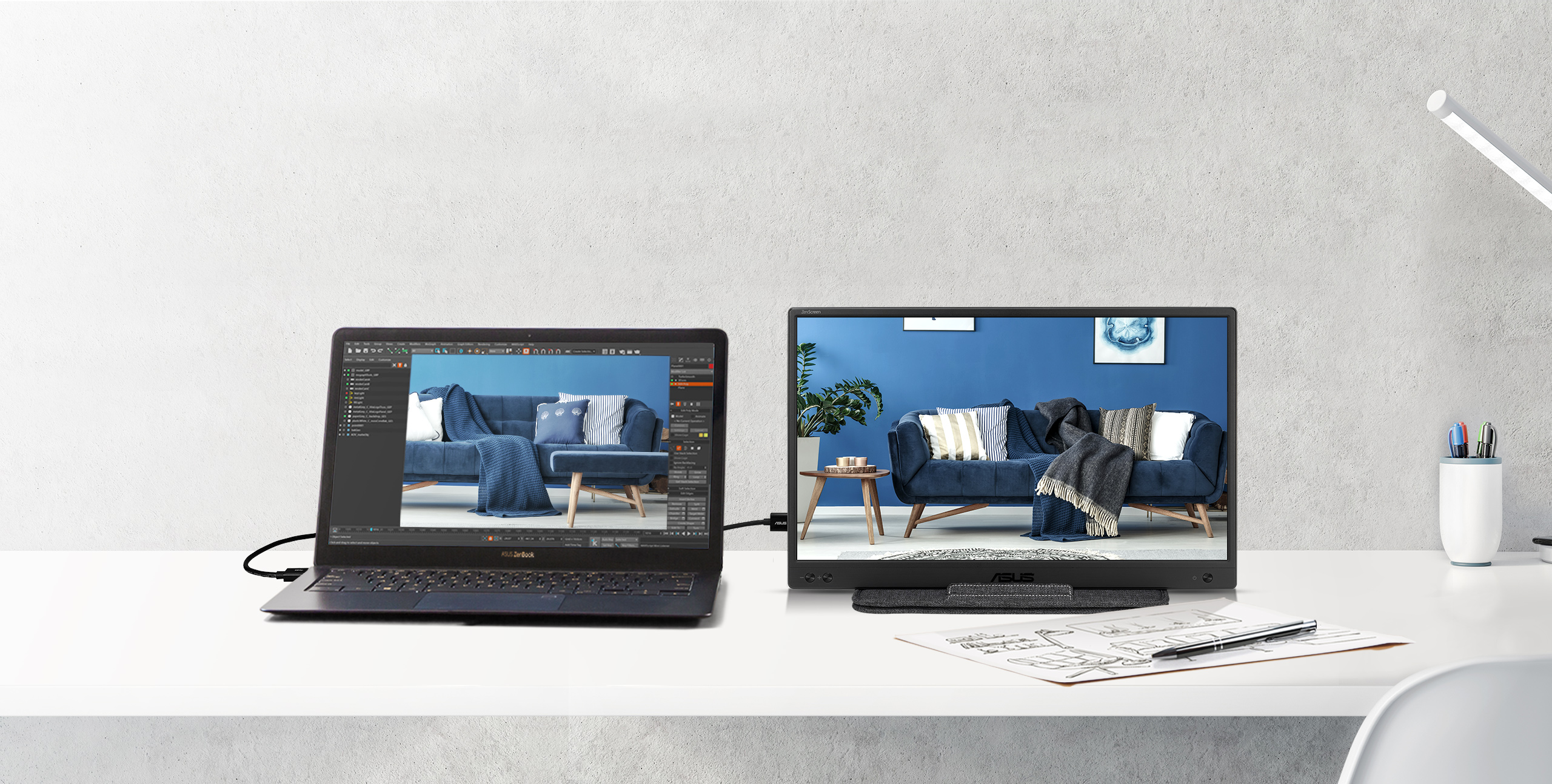 The image of one USB 3.2 cable connection with laptop