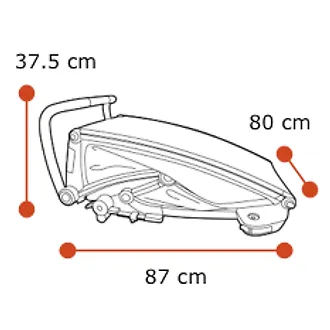 Thule Chariot Sport 2 - Dimensiuni pliate